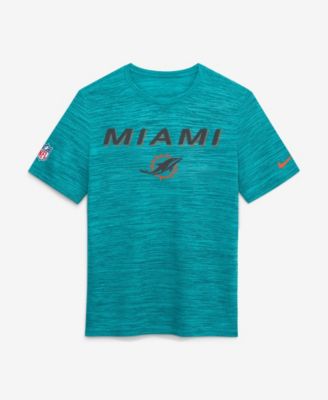Men's  Aqua Miami Dolphins Rivalries Collection Sideline Velocity T-Shirt