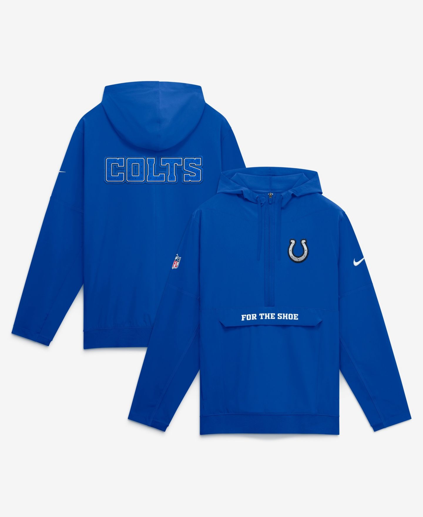 Мужская куртка Nike Royal Indianapolis Colts 2026 Rivalries Collection Sideline Anorak Half-Zip — фото 6