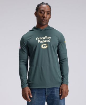 Men's  Green Green Bay Packers 2026 Rivalries Collection Sideline Lightweight Hooded Long Sleeve Top