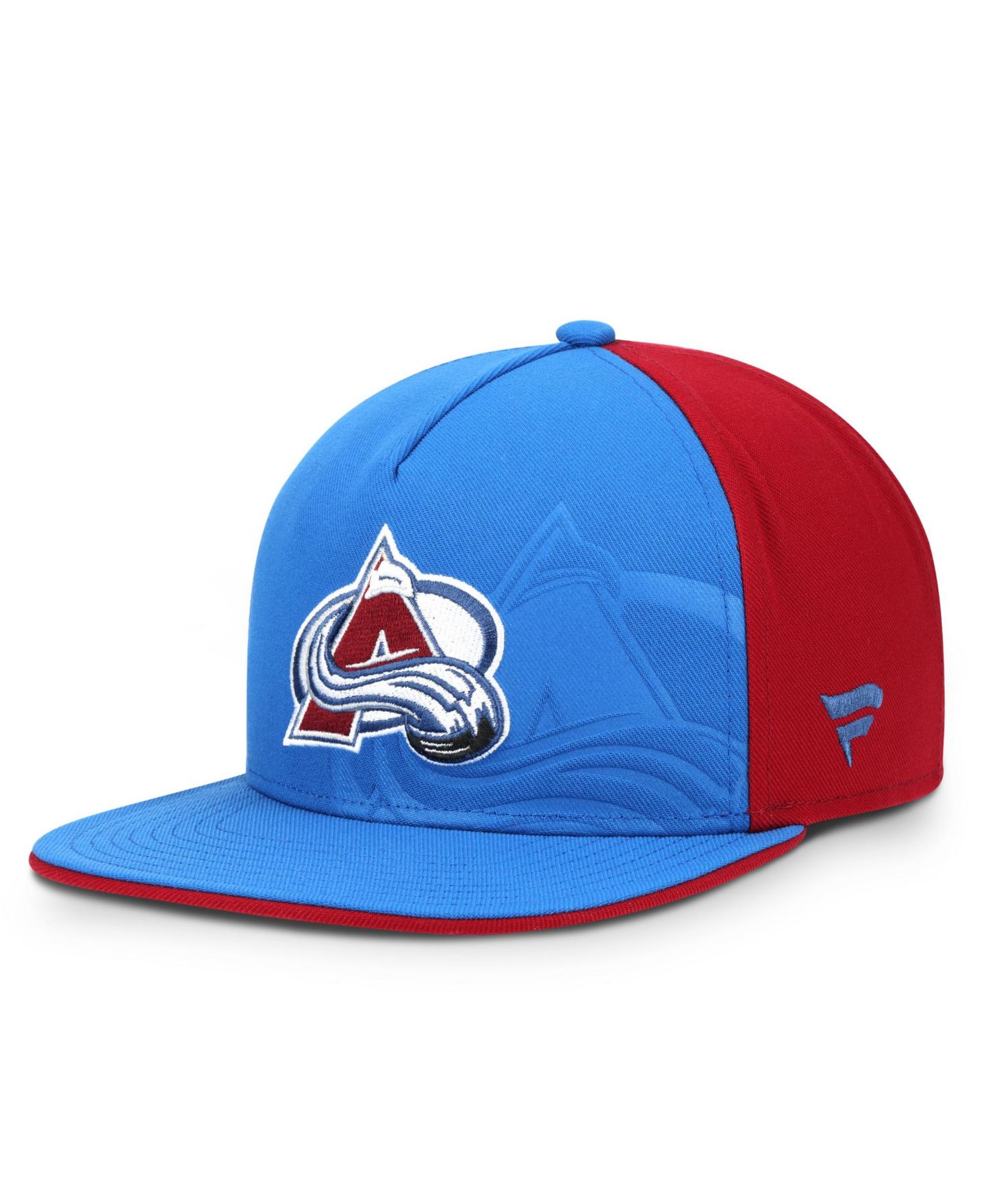 Мужская кепка Fanatics Blue/Burgundy Colorado Avalanche Snapback Hat — фото 1