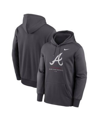 Men's Anthracite Atlanta Braves Therma-FIT Hoodie
