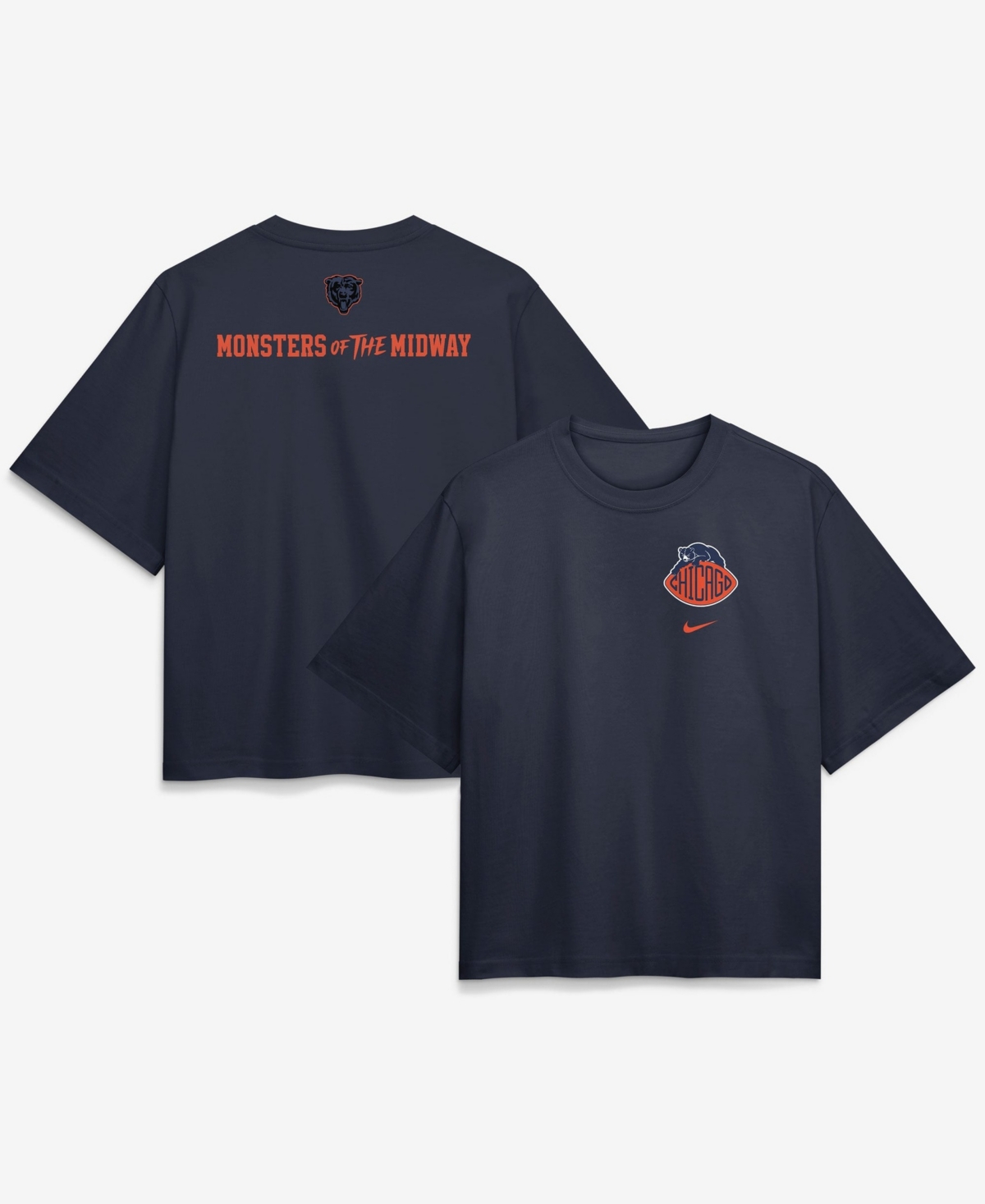 Nike Women's Navy Chicago Bears 2026 Rivalries Collection Boxy T-Shirt