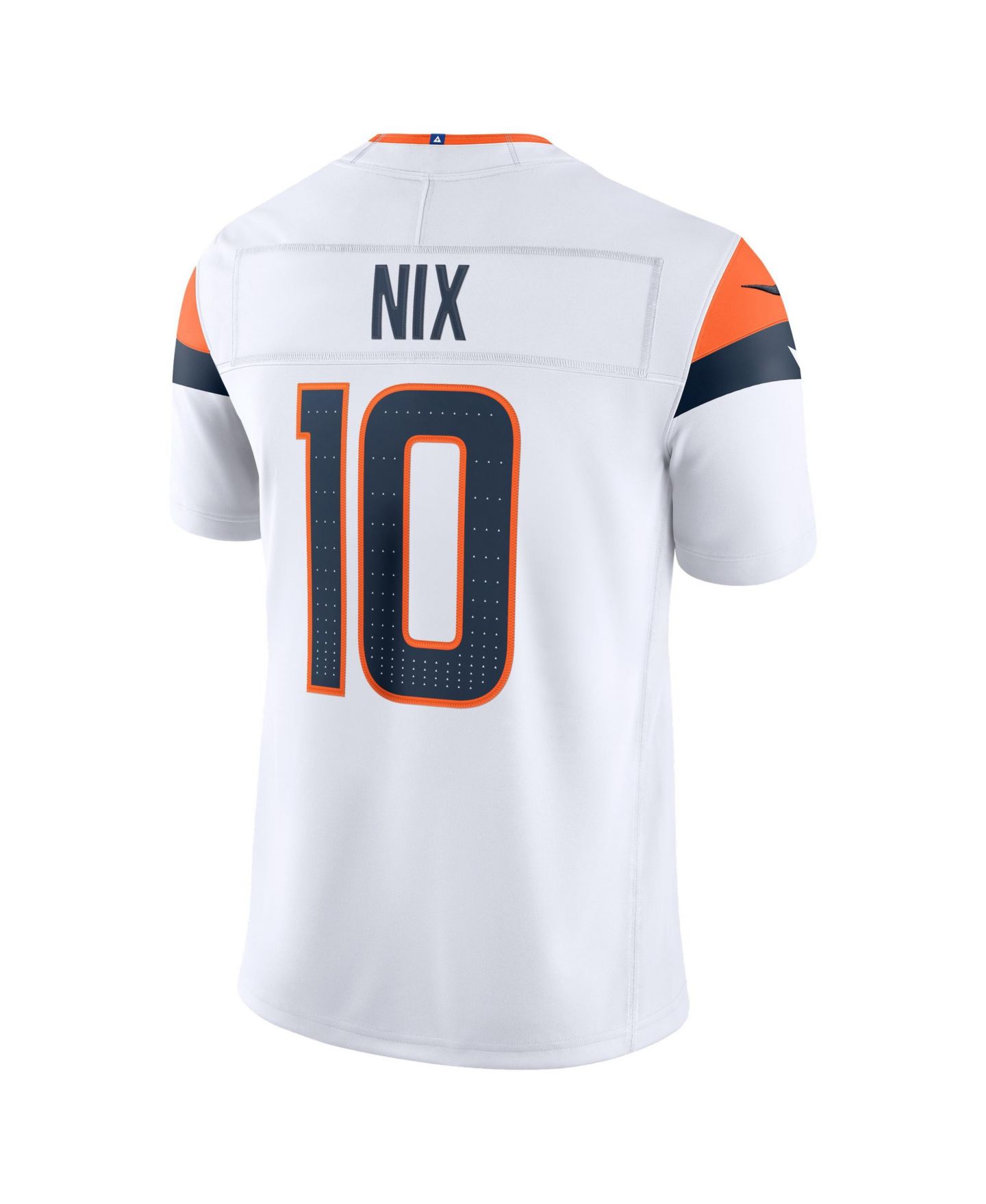 Мужской топ Nike Bo Nix White Denver Broncos Vapor F.U.S.E. Stitched Limited Jersey — фото 3
