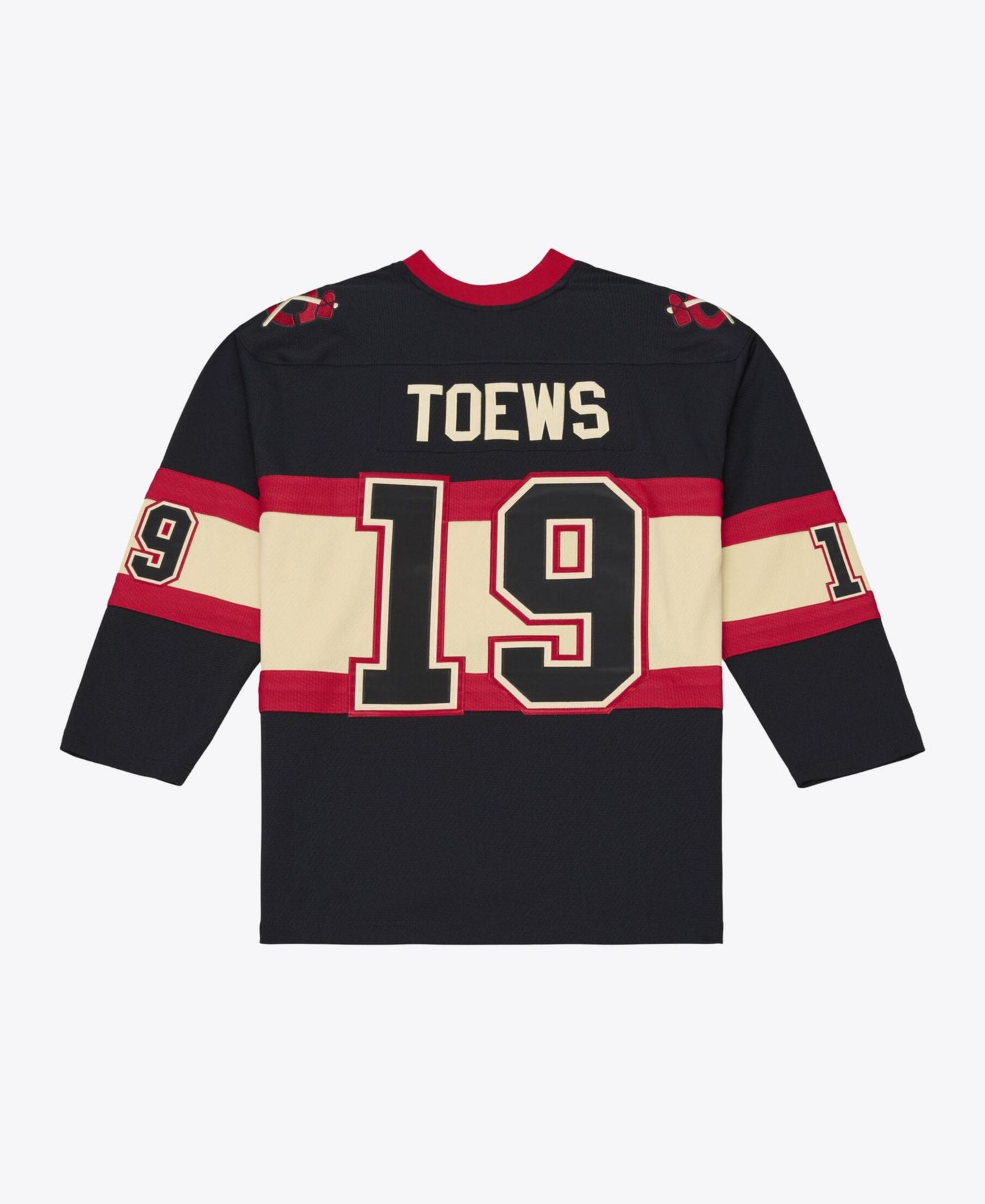 Мужской топ Mitchell & Ness Jonathan Toews Black Chicago Blackhawks 2009/10 Power Play Jersey — фото 3