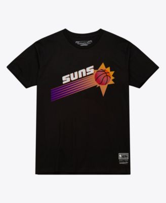 Men's and Women's  Black Phoenix Suns Hardwood Classics Arch T-Shirt