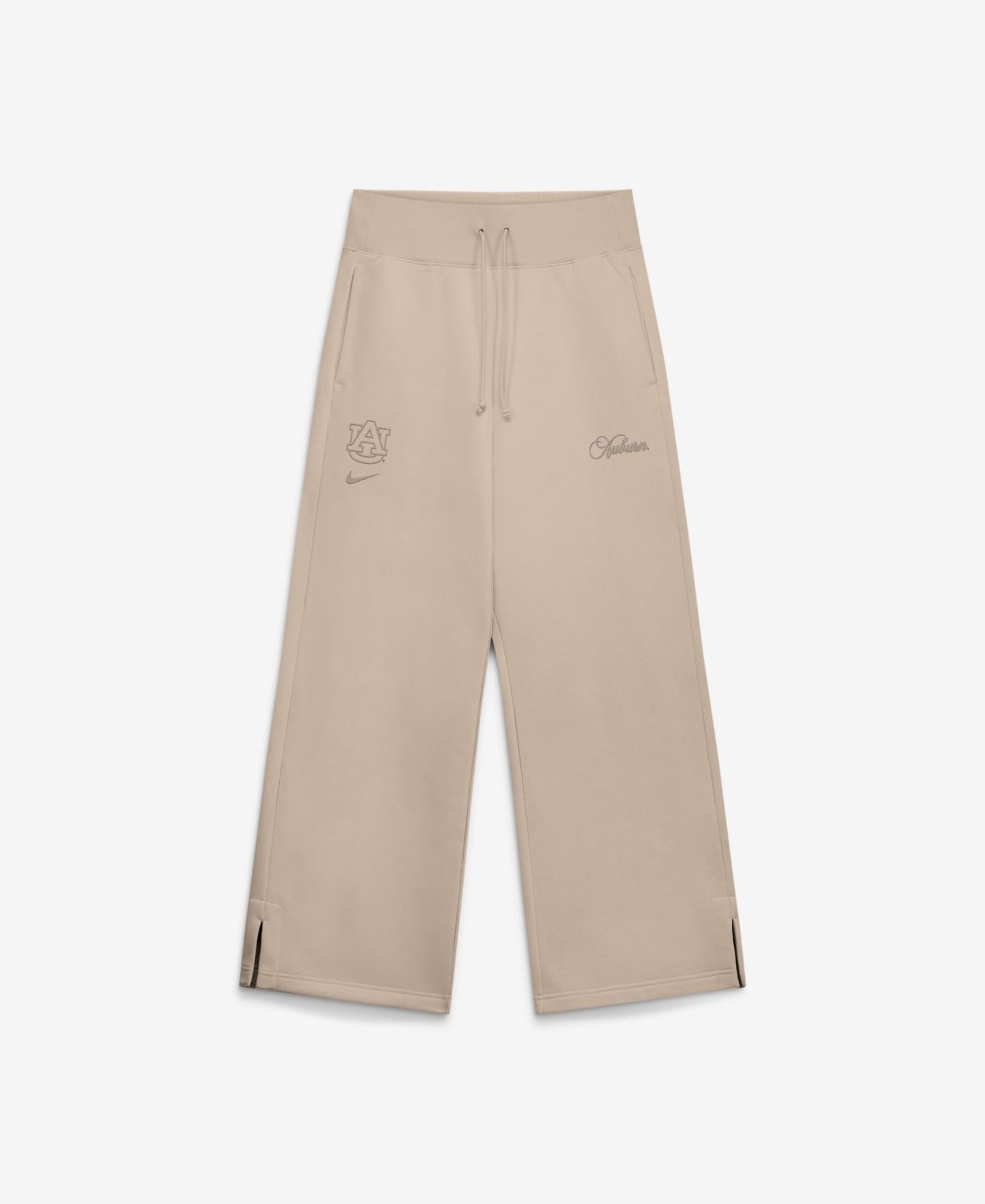 Женские брюки Nike Tan Auburn Tigers Neutral Stance Collection Phoenix Fleece Wide-Leg Sweatpants — фото 1