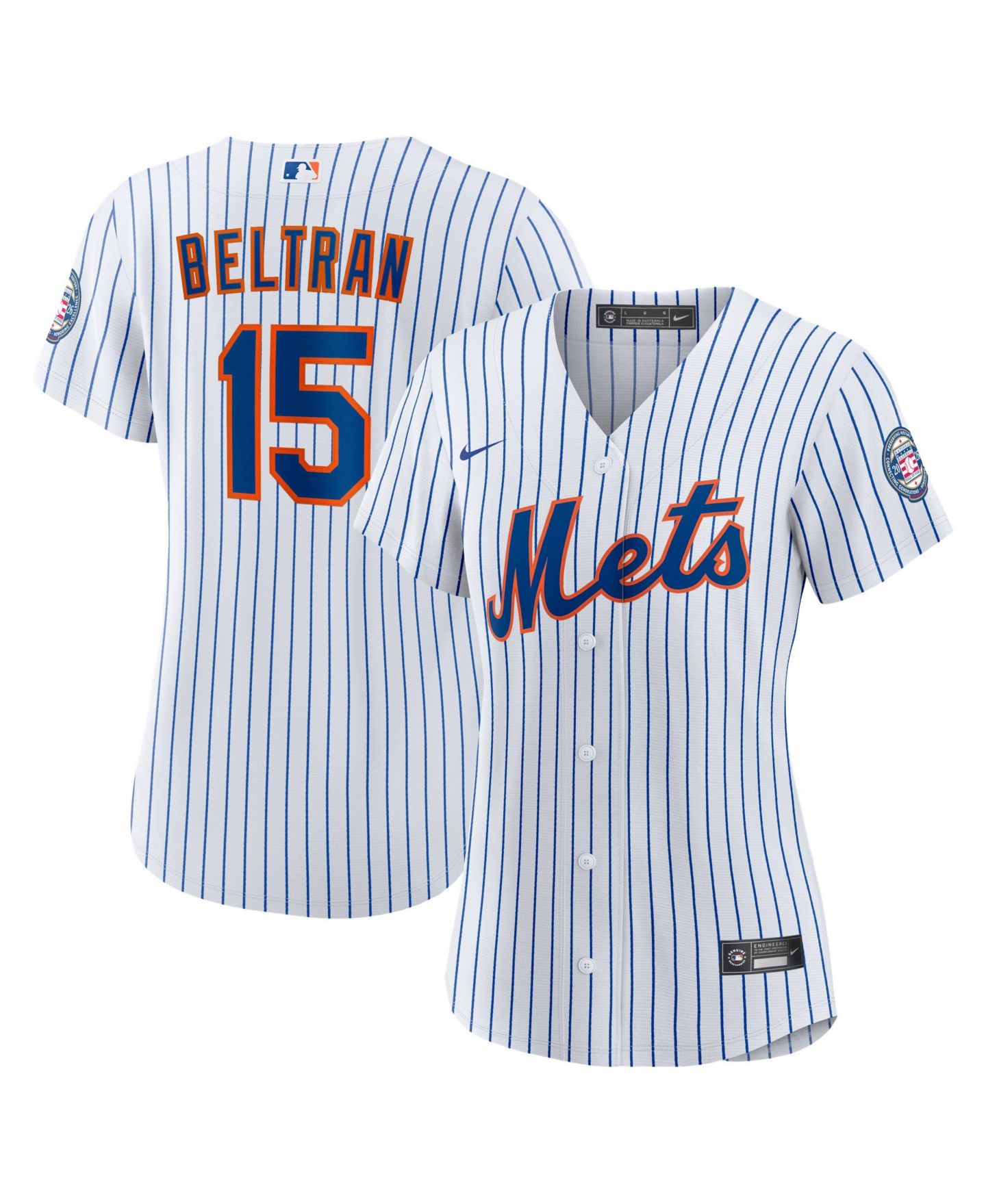 Женский топ Nike Carlos Beltran White New York Mets 2026 Baseball Hall of Fame Retired Player Replica Jersey — фото 1