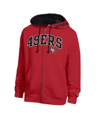 Men's  Scarlet/Black San Francisco 49ers Full-Zip Hoodie