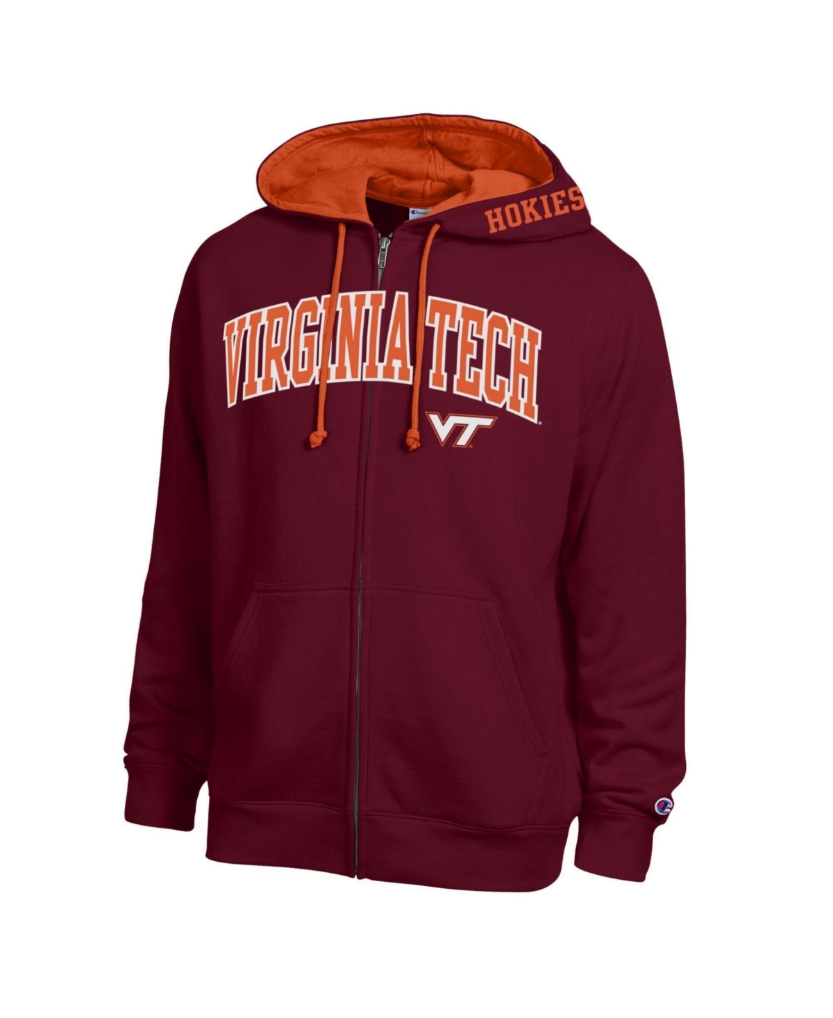 Champion Men's Maroon Virginia Tech Hokies Arch Logo Full-Zip Fleece Hoodie