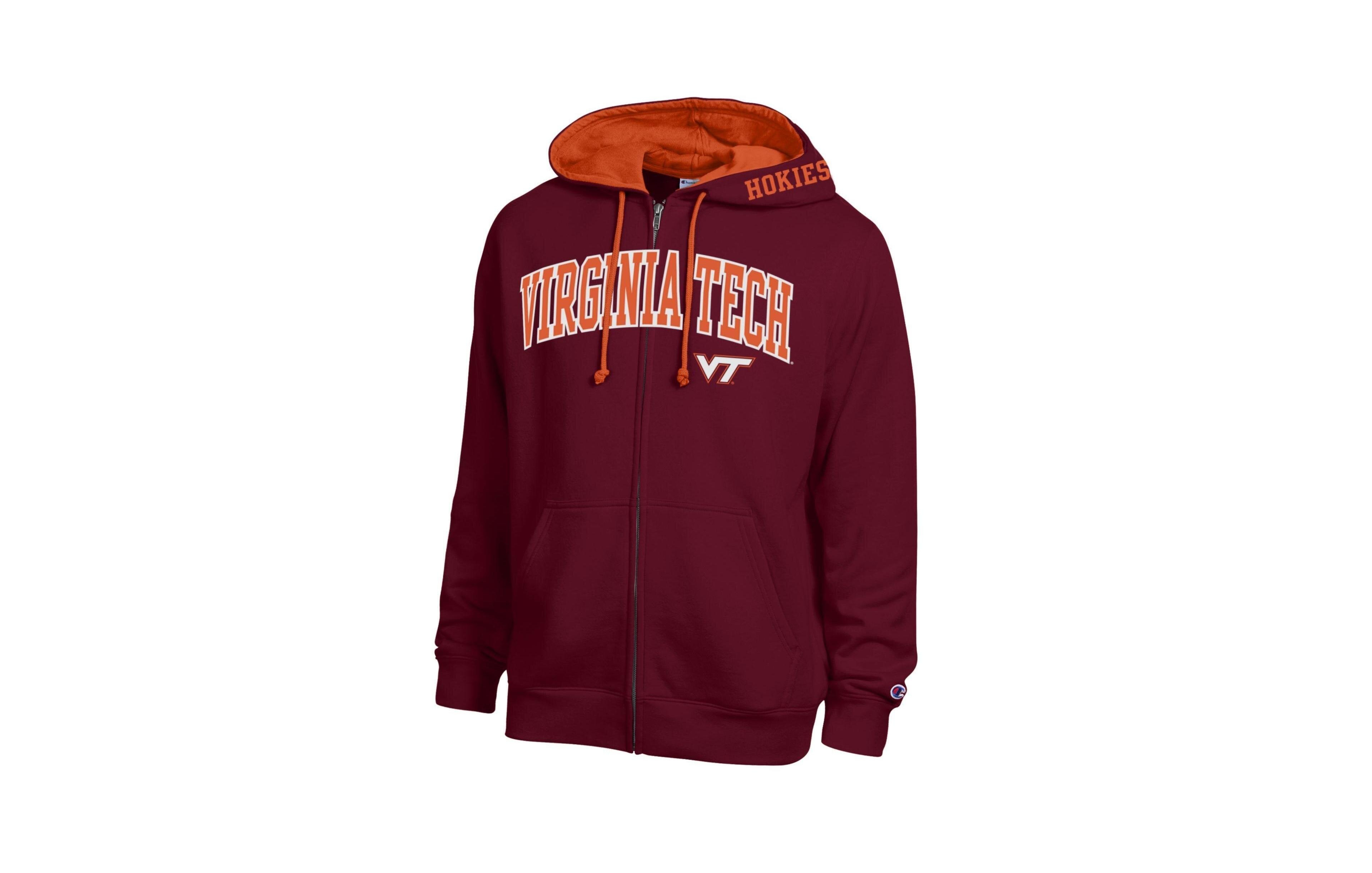 Champion Men's Maroon Virginia Tech Hokies Arch Logo Full-Zip Fleece Hoodie