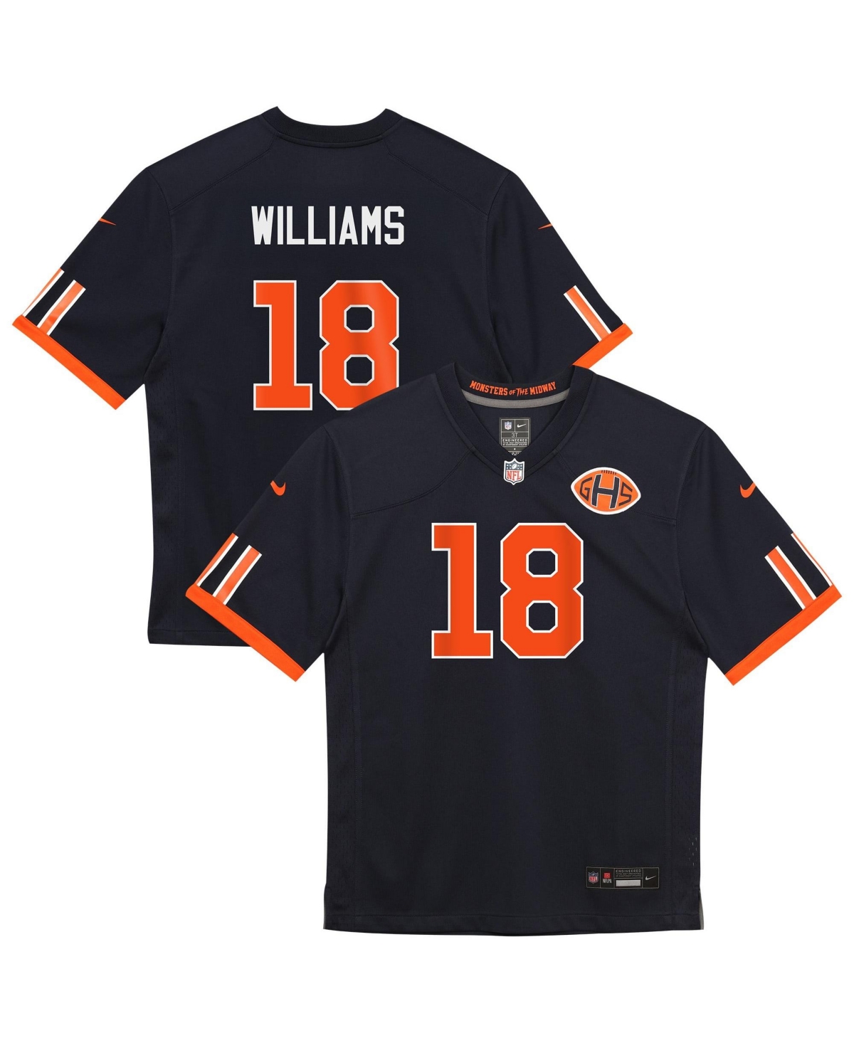 Nike Preschool Caleb Williams Navy Chicago Bears 2026 Rivalries Collection Game Jersey