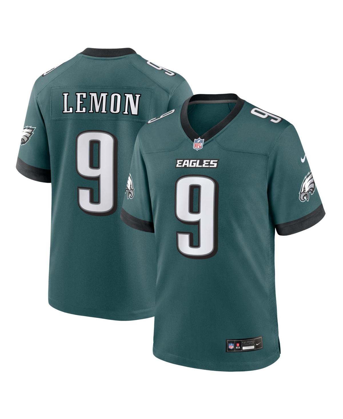 Nike Men's Green Philadelphia Eagles Makai Lemon Team Game Jersey