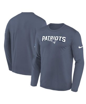 Big Boys and Girls  Blue New England Patriots Rivalries Collection Sideline Legend Long Sleeve T-Shirt