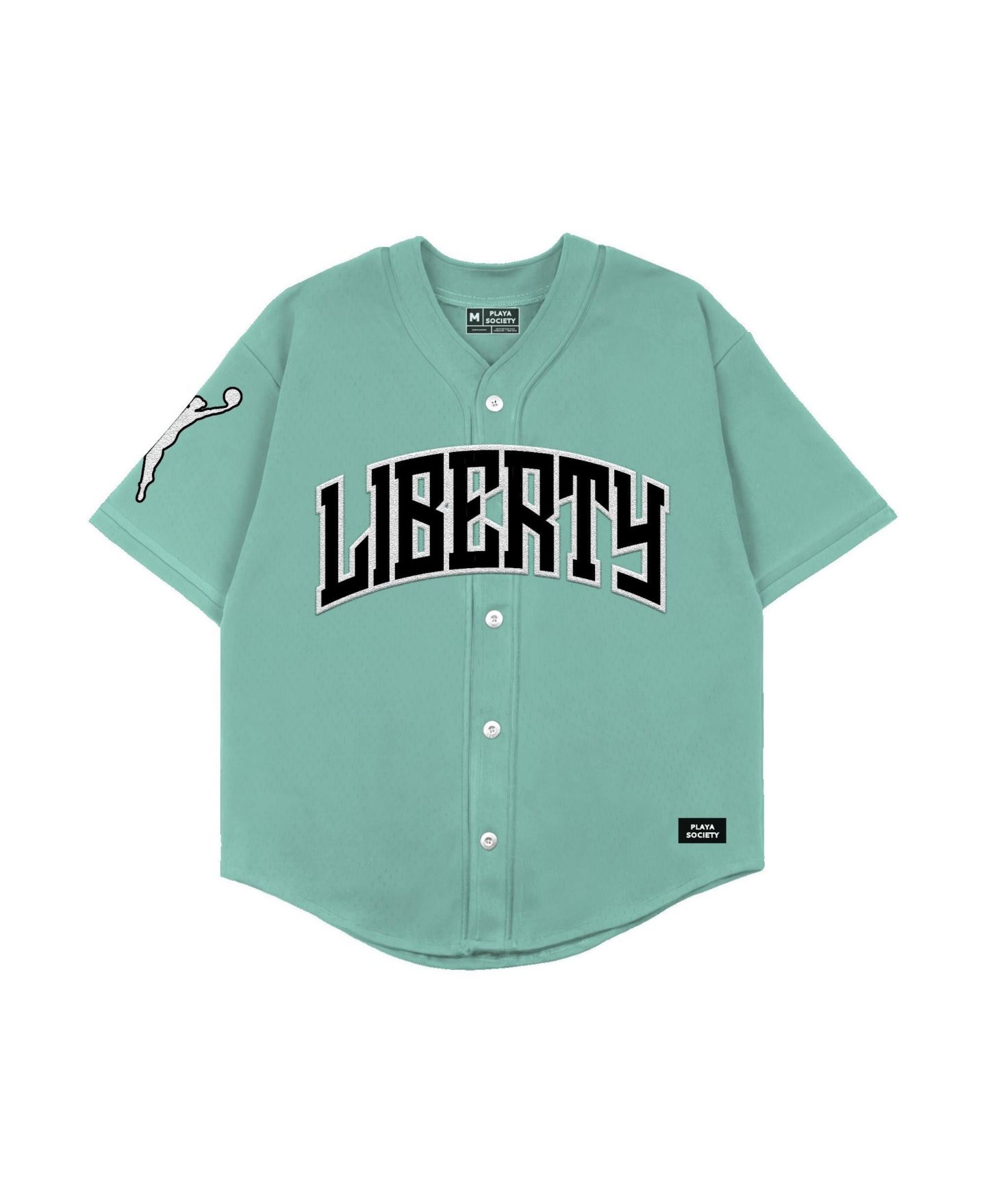 Топ Playa Society Mint New York Liberty Baseball Fashion Jersey — фото 2