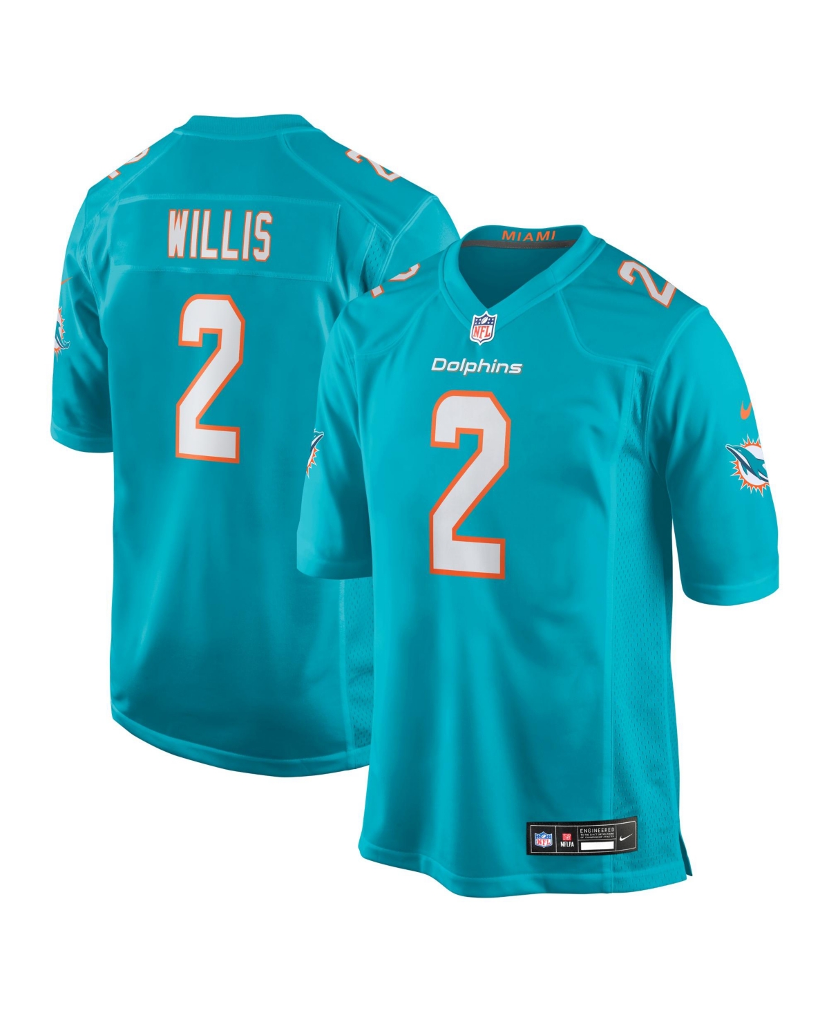 Nike Big Boys and Girls Malik Willis Teal Miami Dolphins Game Jersey - Teal