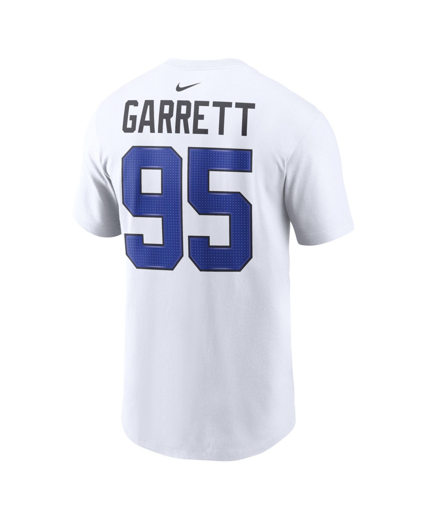 Мужская футболка Nike Myles Garrett Los Angeles Rams Fearsome White Name & Number — фото 5