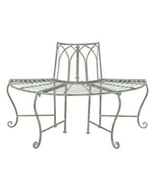 Outdoor Garden Tree Bench with Half Circle Design for Patio and Yard