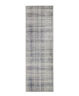 Contemporary Lines Printed Washable Runner Rug, 72" x 24"