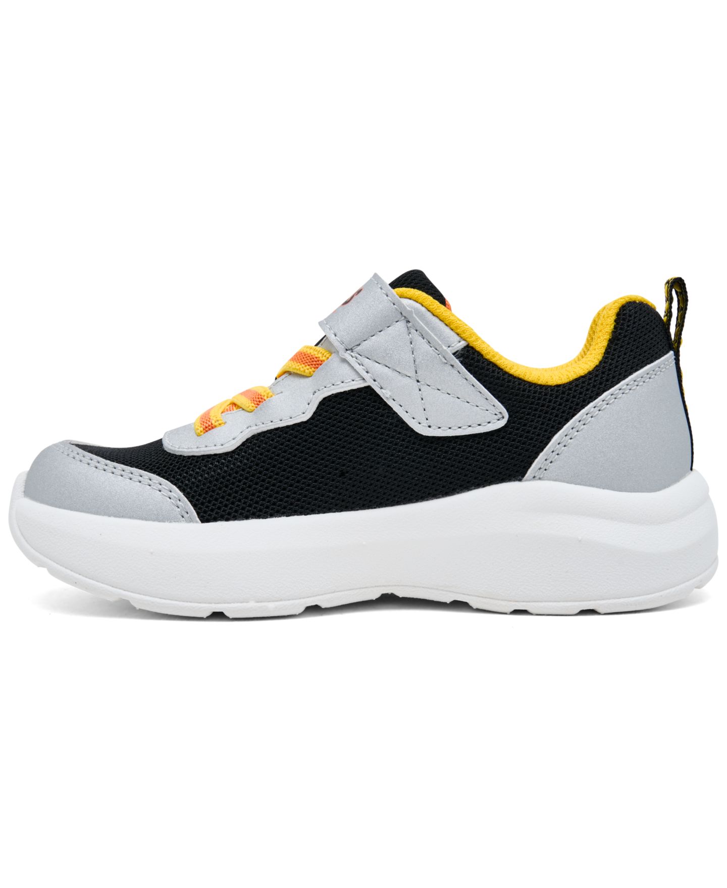 Детские высокие кроссовки Skechers Play Scene 2.0 со светящейся подошвой для мальчиков, цвет: Чёрный / Серебристый — фото 3