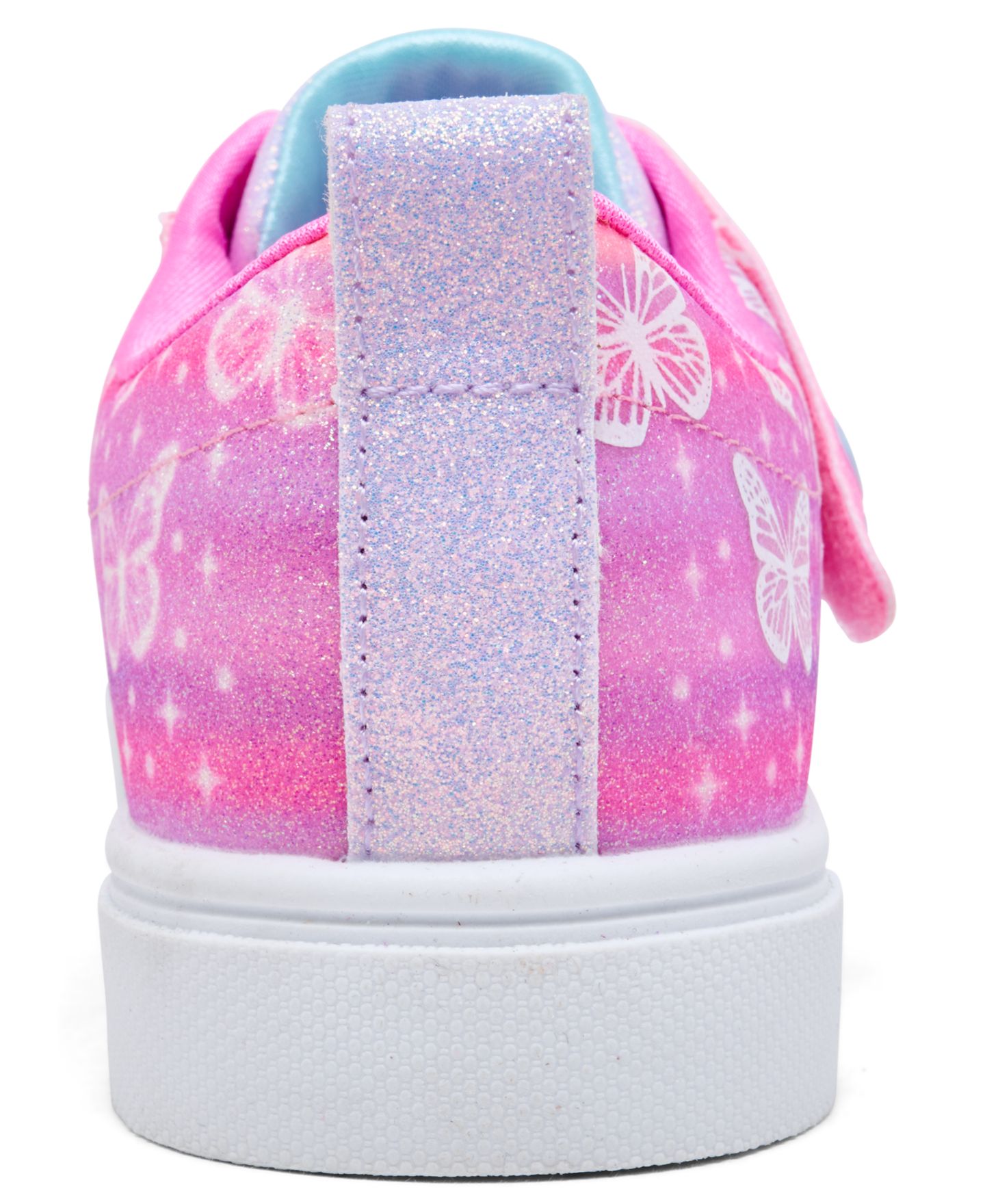Детские кроссовки Skechers Little Kids' Twinkle Toes: Twinkle Sparks - Ombre Flutter Stay-Put Light-Up Casual, цвет: Розовый / Разноцветный — фото 4