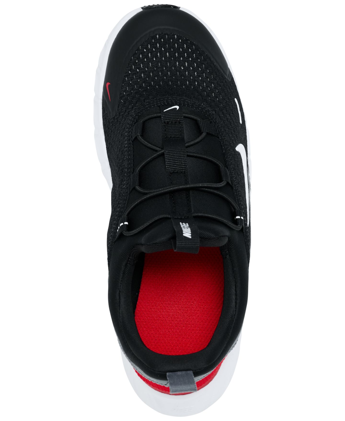 Детские кроссовки Nike Little Kids' Free Ride Elastic Lace Running, цвет: Чёрный / Белый — фото 5