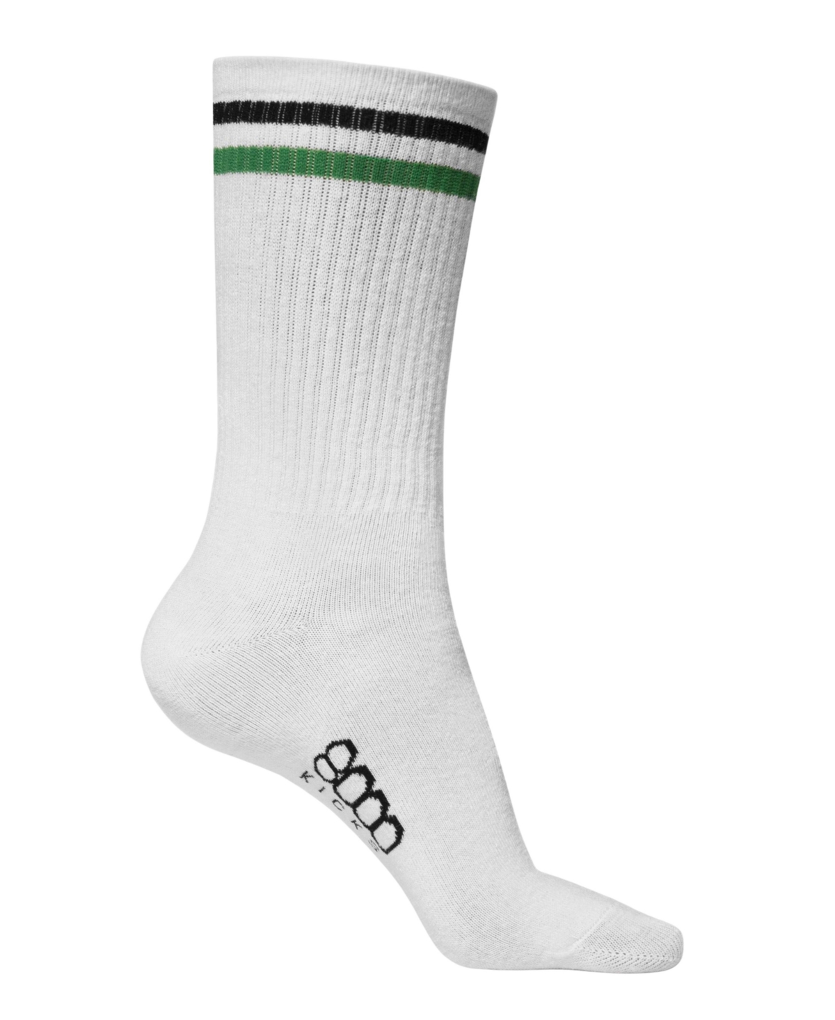 8000Kicks Men's Hemp-Blend Striped Crew Socks