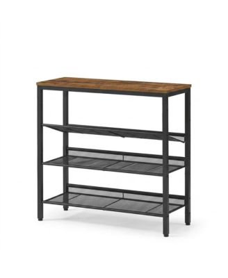 Freestanding 4 Tier Shoe Storage Rack with Adjustable Shelves