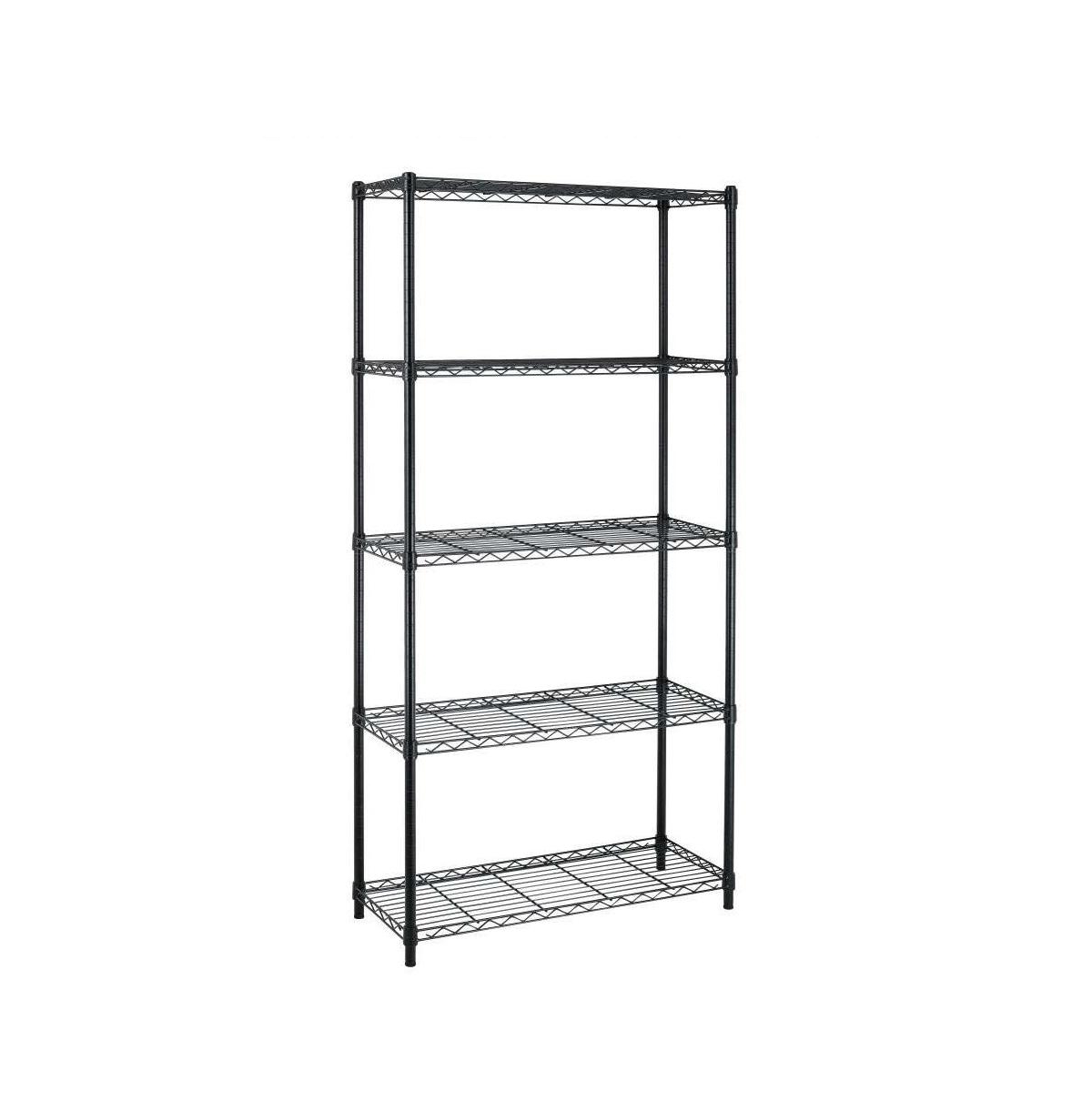 Freestanding 5 Tier Metal Shelving Unit for Heavy Duty Home and Garage Storage