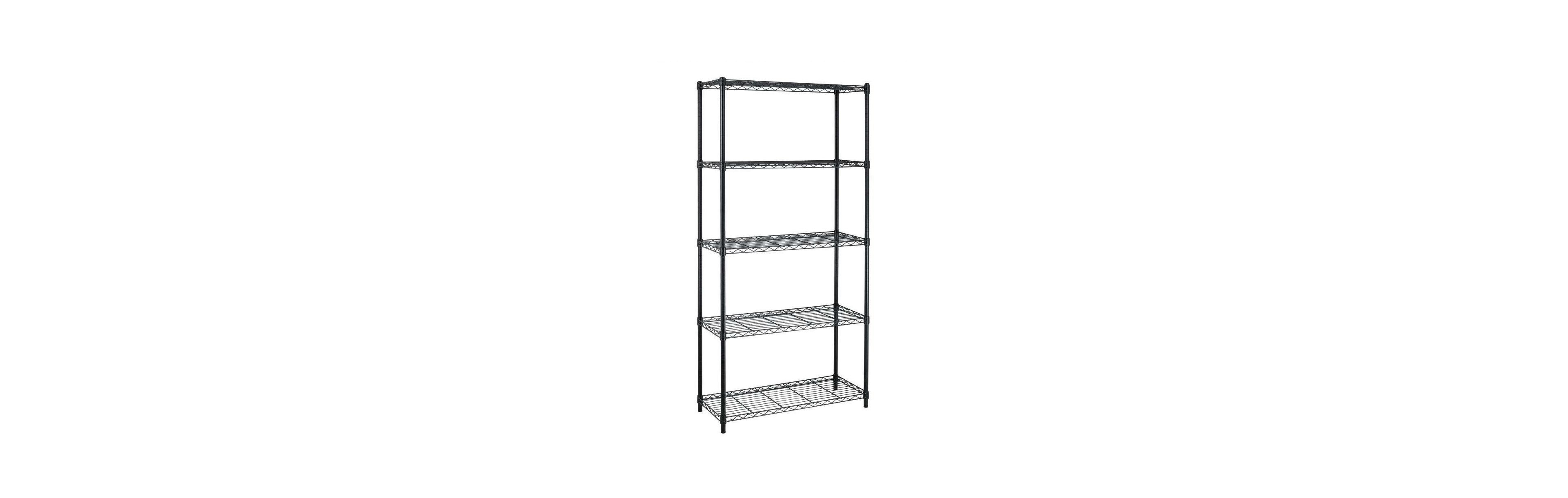 Freestanding 5 Tier Metal Shelving Unit for Heavy Duty Home and Garage Storage