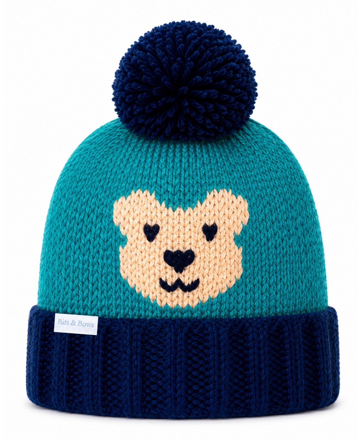 Bits & Bows Toddler Unisex Teddy Bear Bobble Beanie