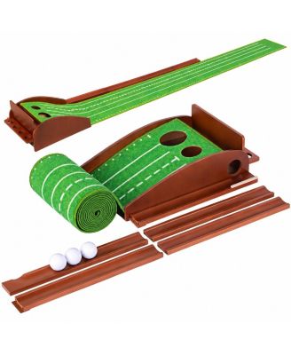 Indoor Outdoor Golf Putting Mat Auto Ball Return Practice Mat