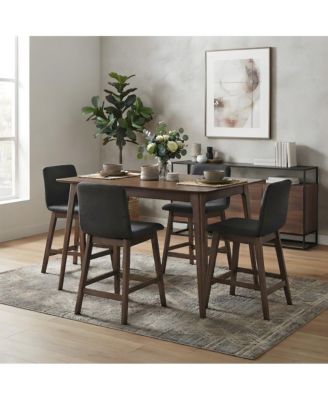 Wood Veneer Counter Height Pub Bar Dining Table
