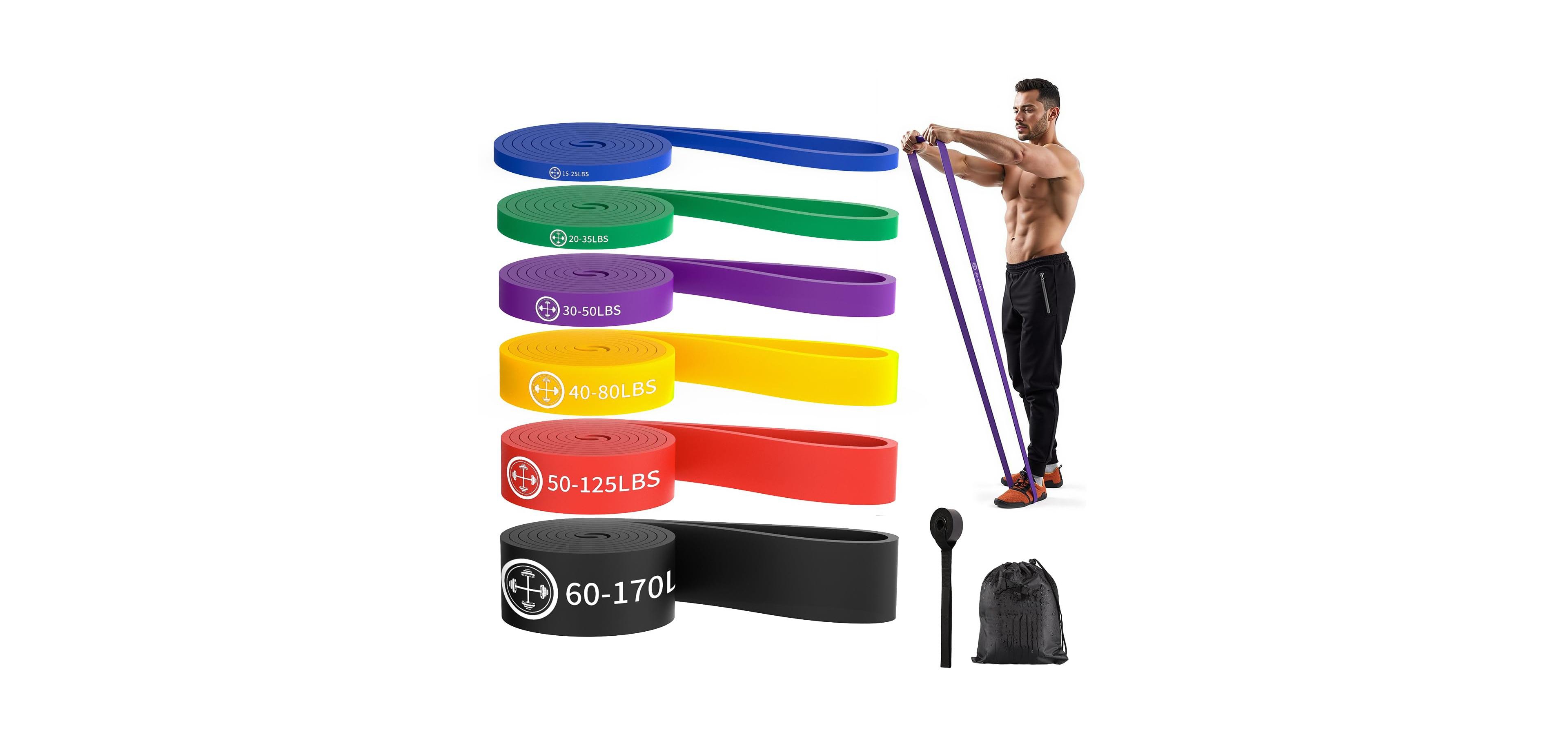 Aofar Resistance Exercise Bands for Home Workout Pull Up with Carry Bag