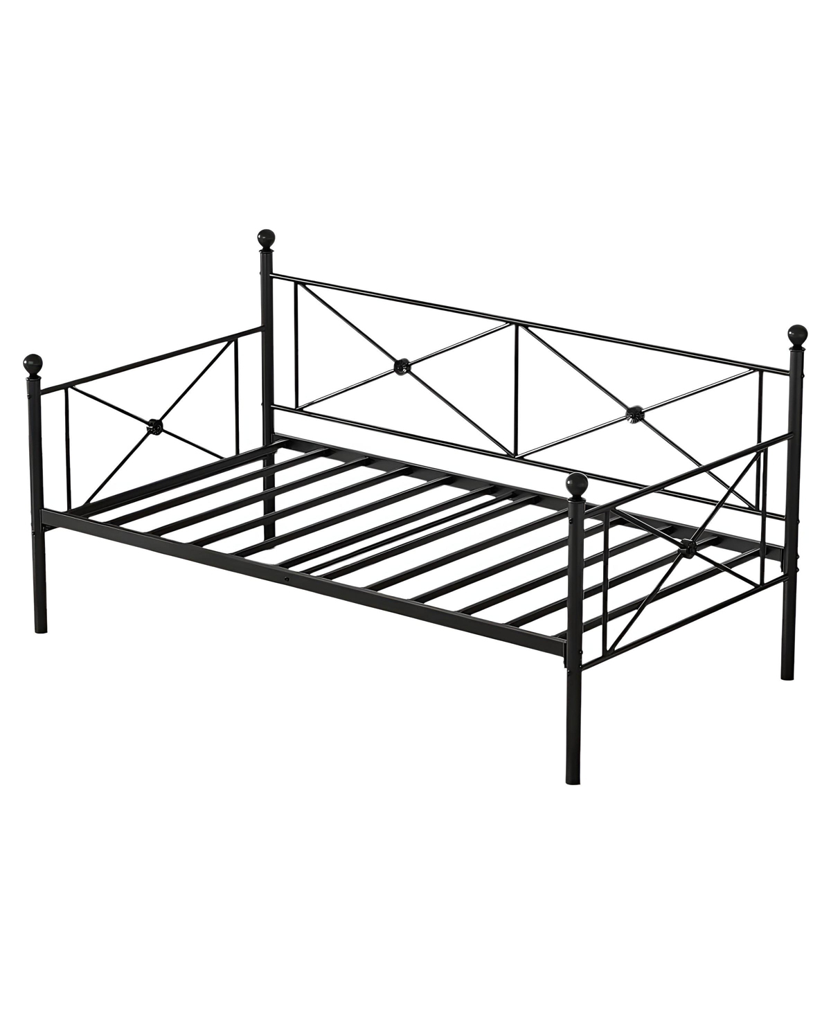 Slickblue Heavy Duty Metal Daybed Frame with Classic Design for Twin Mattress Support