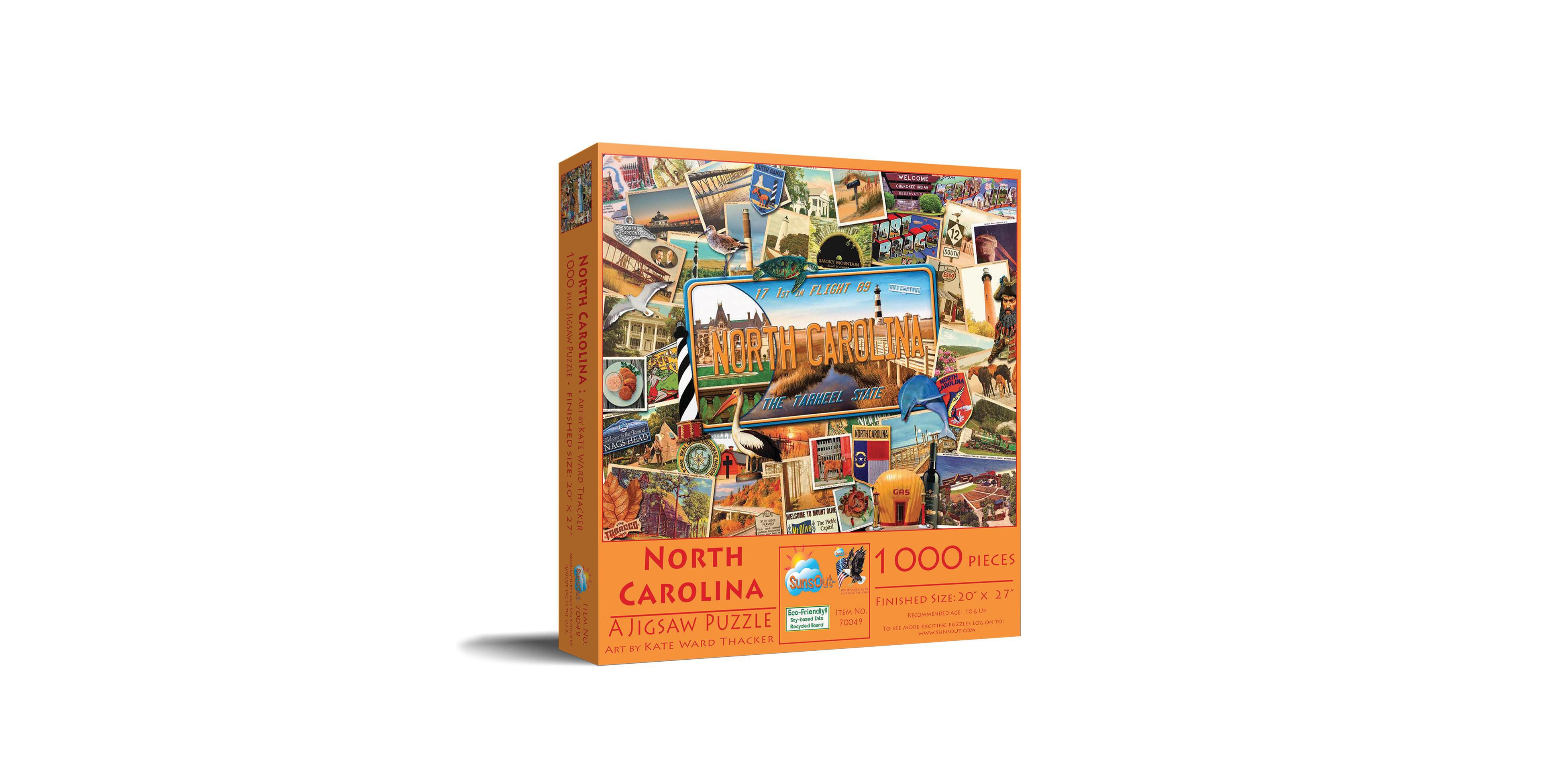SunsOut North Carolina 1000 Piece Jigsaw Puzzle, Ages 15+