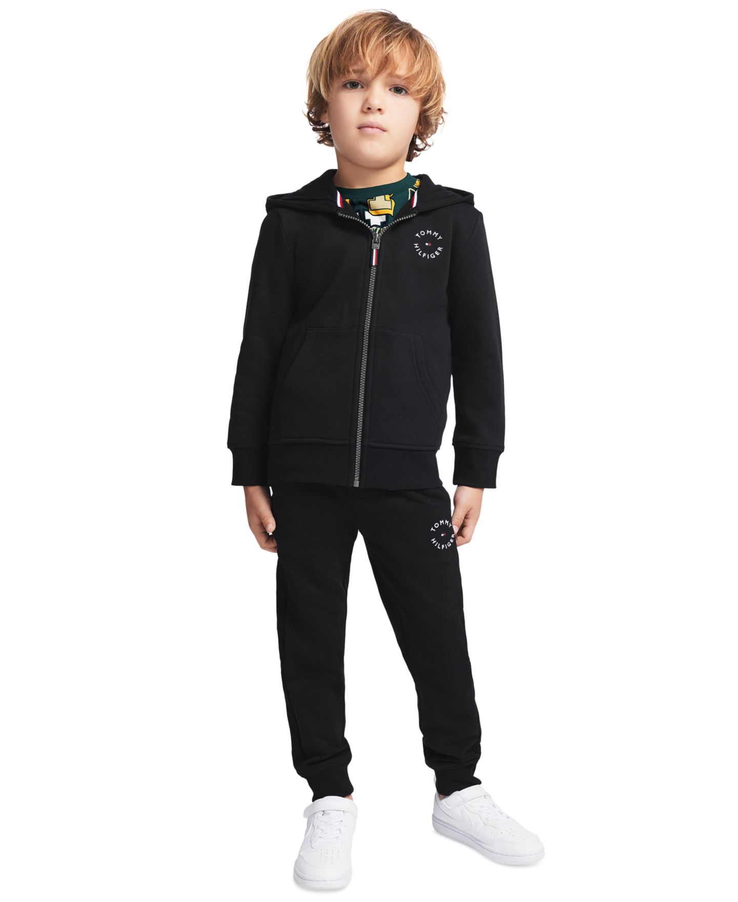 Худи Tommy Hilfiger Elevated Full-Zip для мальчиков, цвет: Чёрный — фото 2
