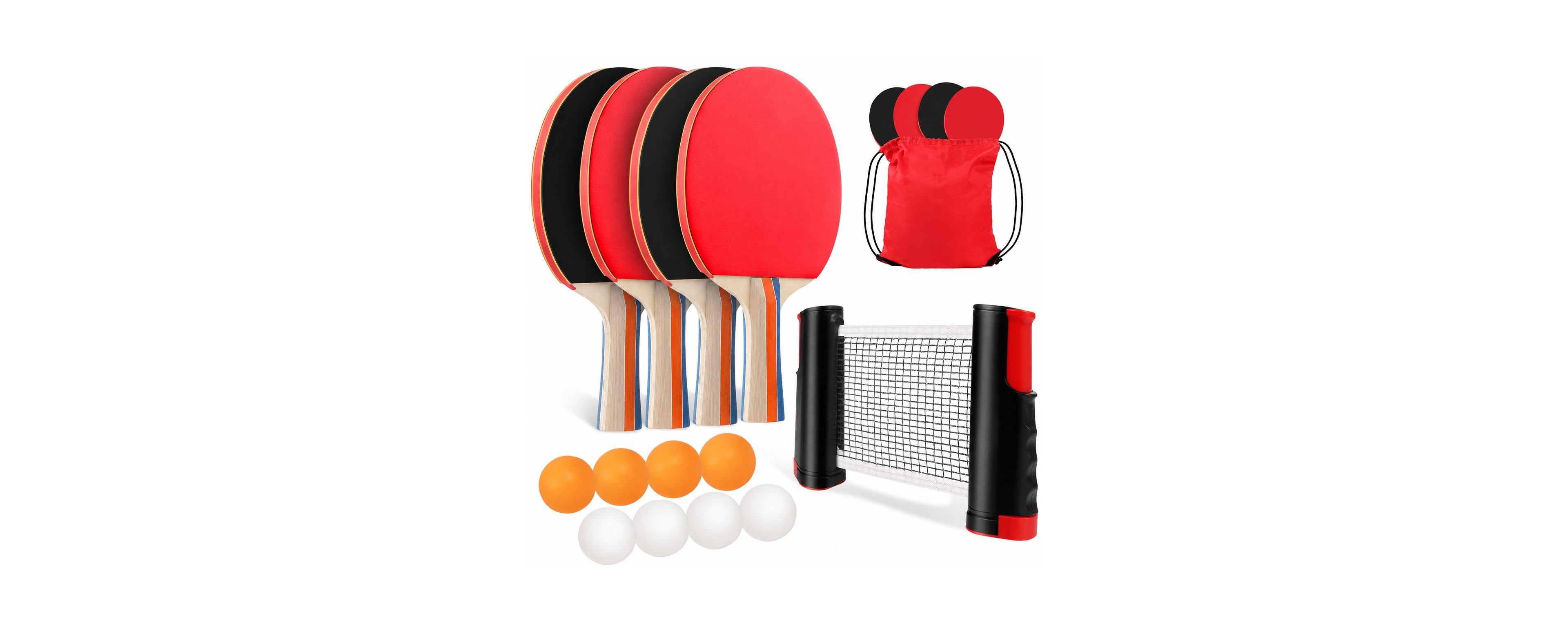 Sportneer Ping Pong Set With Rackets Balls Retractable Net Carry Bag For Indoor Outdoor Games