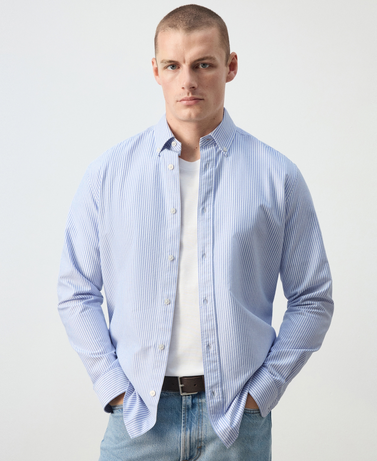 Mango Men's Kodak Striped Regular-Fit Shirt