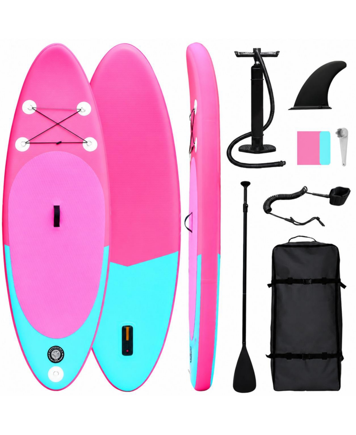 Furlihong Kids Stand Up Paddle Board Inflatable Sup With Accessories Lightweight Portable - 7'10"x 30"x 6" pink/green