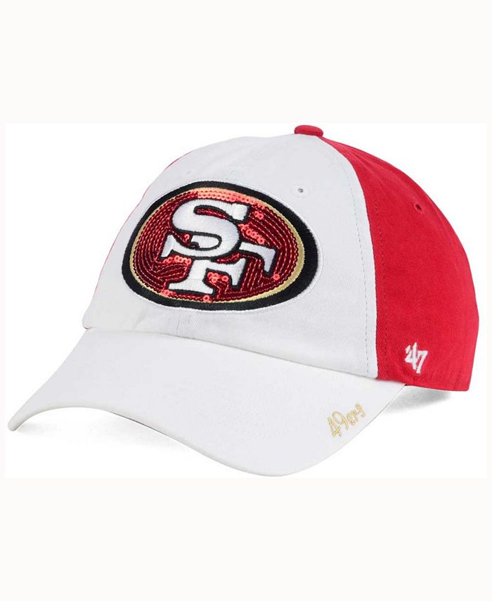 San Francisco 49ers Sparkle Two Tone Clean Up Red 47 Brand Womens