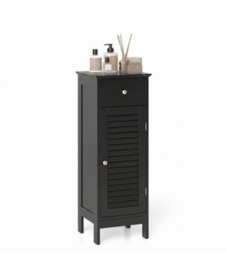 Narrow Bathroom Storage Cabinet with Adjustable Shelf and Drawer