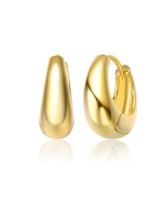 Dainty 14K Gold Plated Elegant Graduated Hinged Hoop Earrings