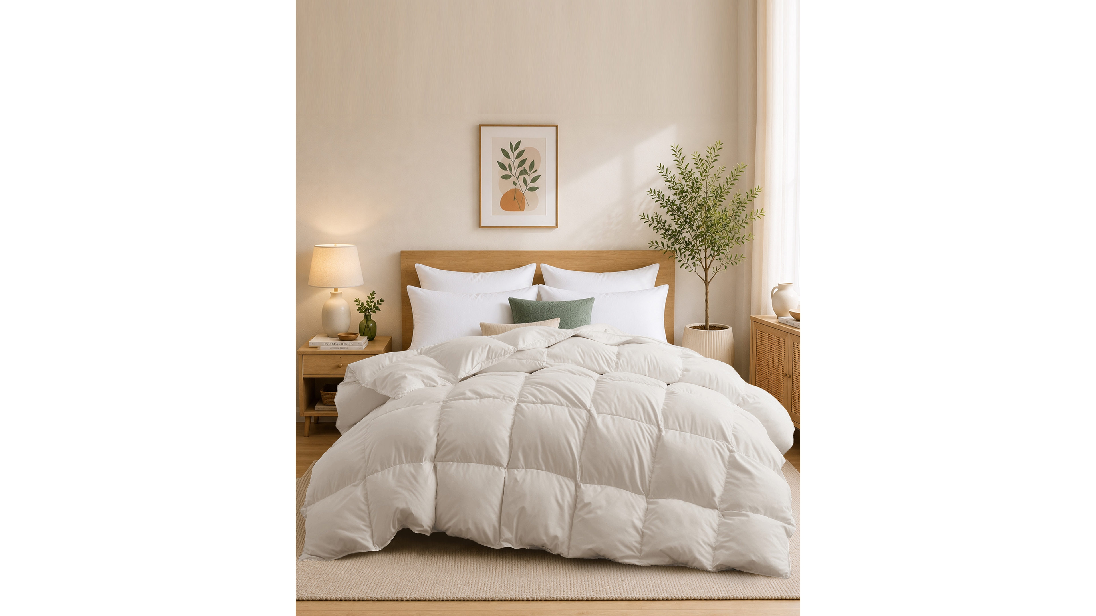 Unikome Heavyweight Goose Down Fiber Comforter, King
