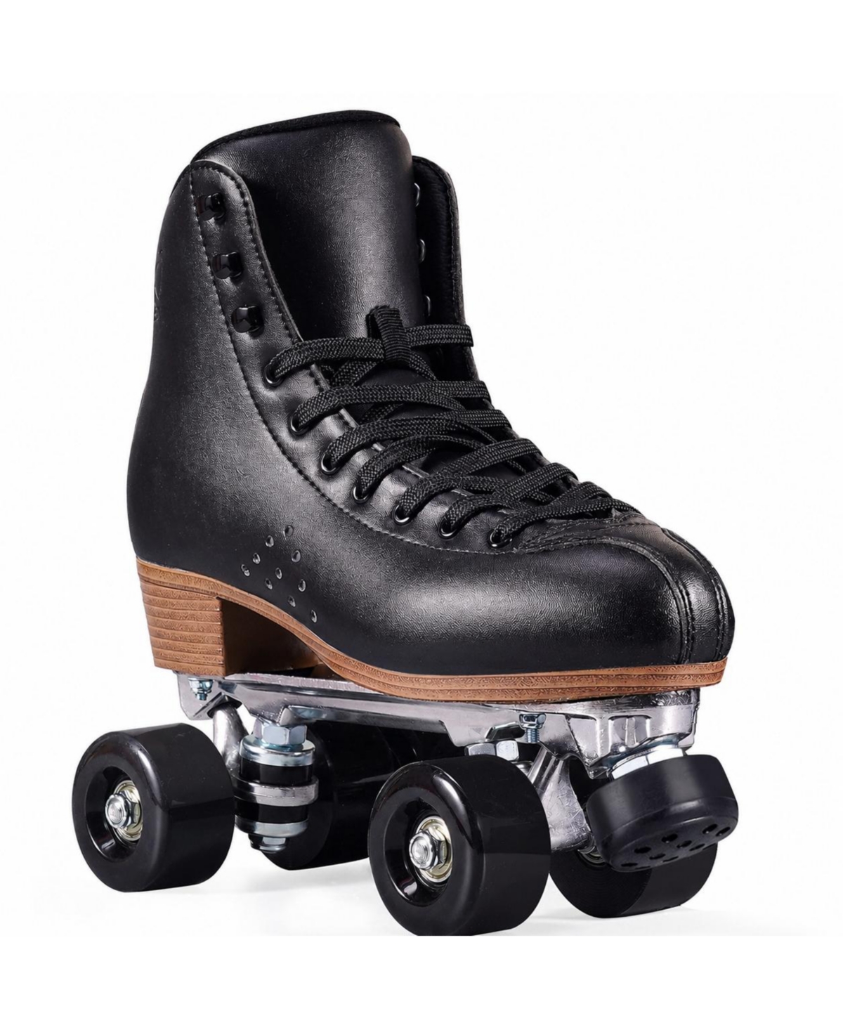 Magicorange Deluxe Double Row Quad Skates Classic High Top Microfiber Leather Outdoor Indoor For Adults Beginners