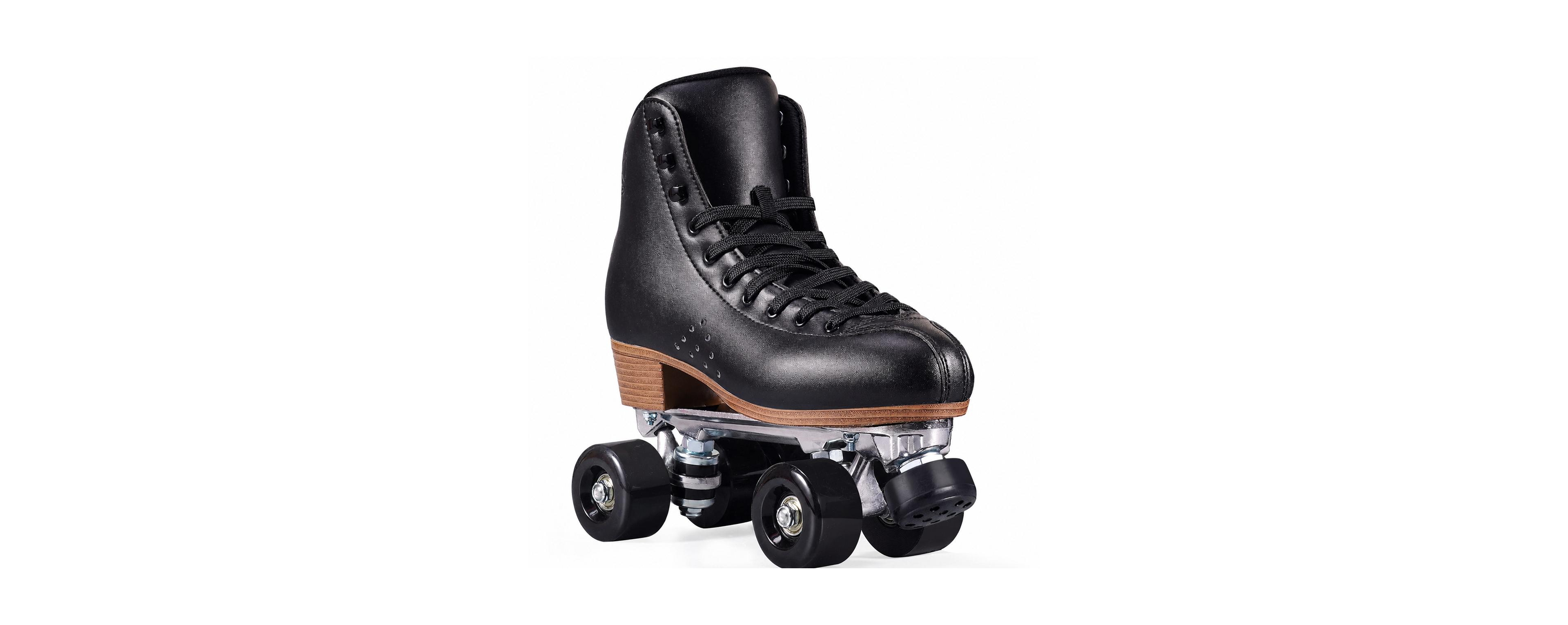 Magicorange Deluxe Double Row Quad Skates Classic High Top Microfiber Leather Outdoor Indoor For Adults Beginners