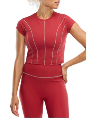 Plus Size Cadent Slim-Fit Contrast-Seam Short-Sleeve T-Shirt