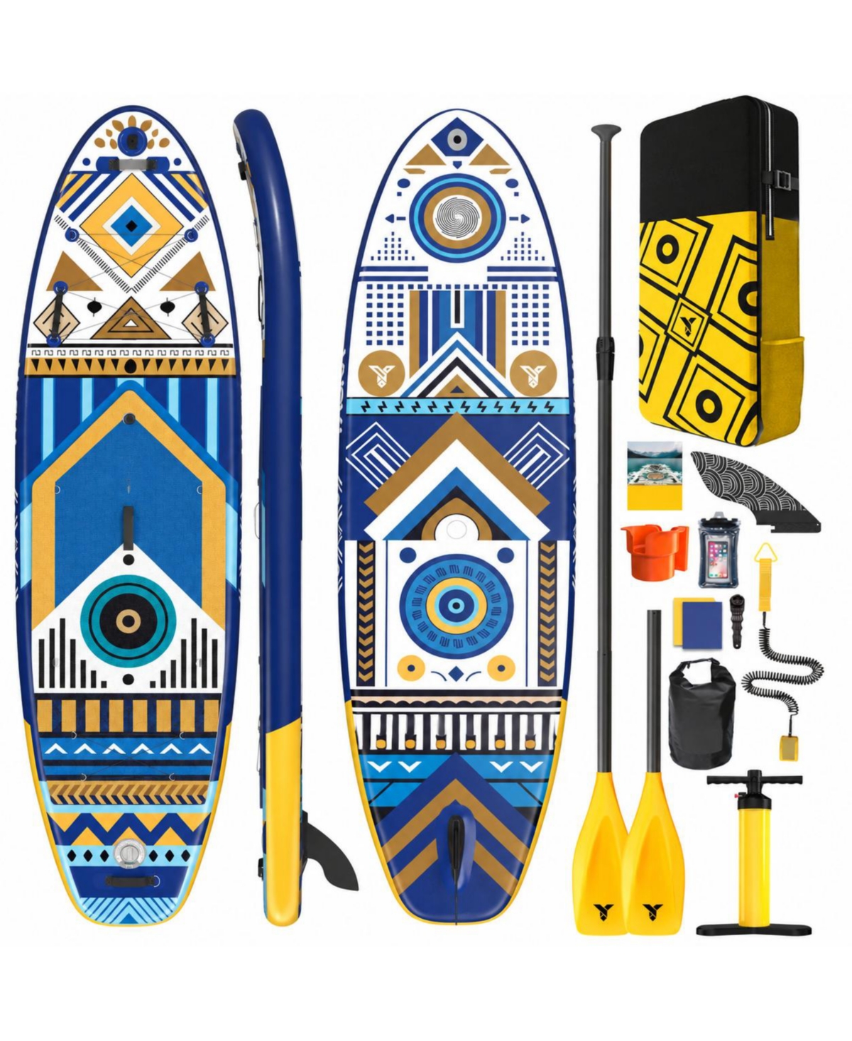 Furlihong Inflatable Stand Up Paddle Board Extra Wide Non Slip With Sup Accessories For Beginners Adults Yoga Fishing - Mermaid pink
