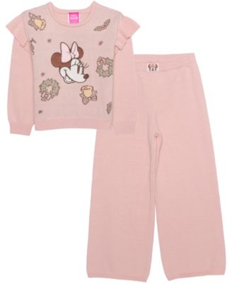 Toddler Girls' 2T-6X Long-Sleeve Minnie Mouse Sweater and Pants, 2-Piece Set
