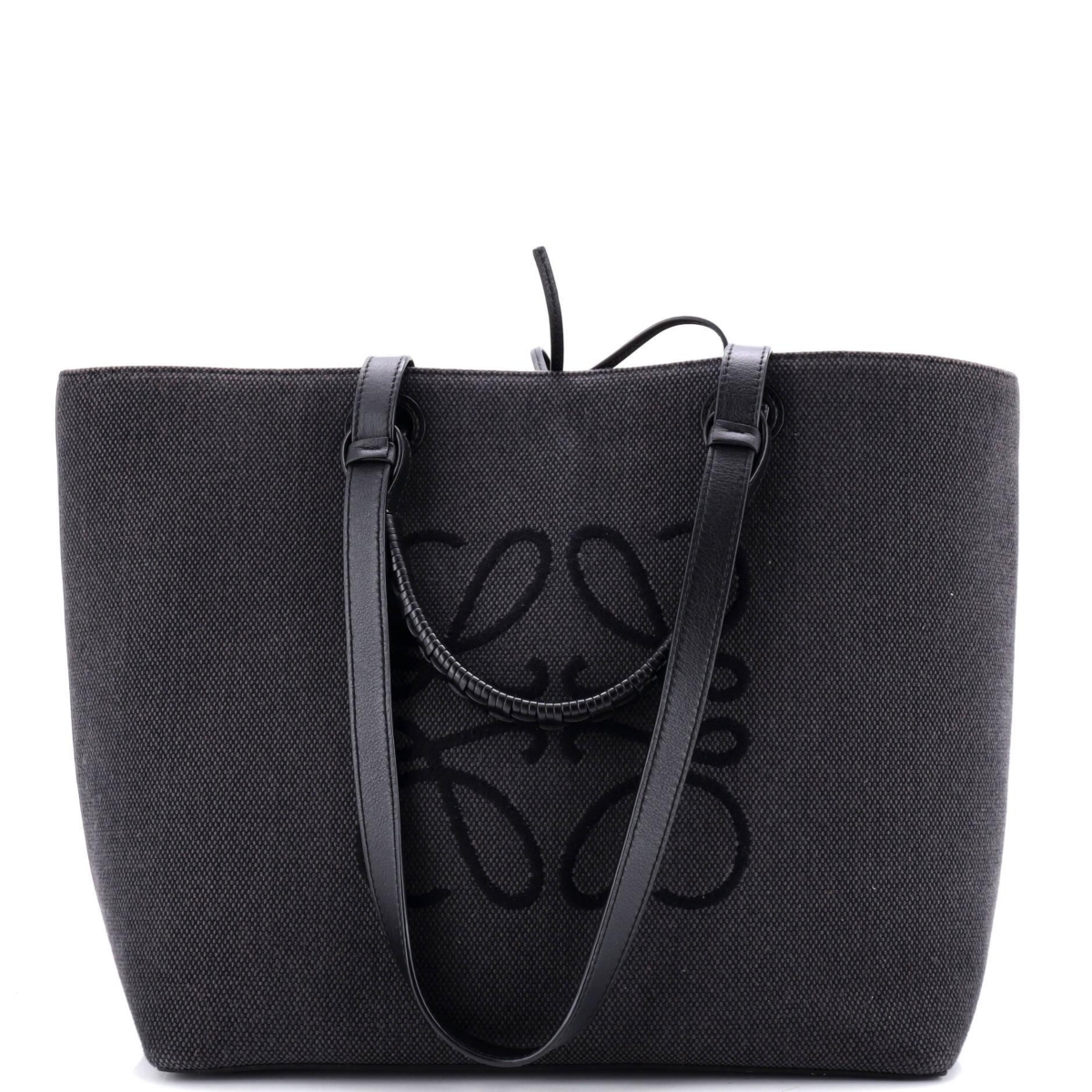 Pre-Owned Loewe Medium Anagram Square Basket Tote Canvas