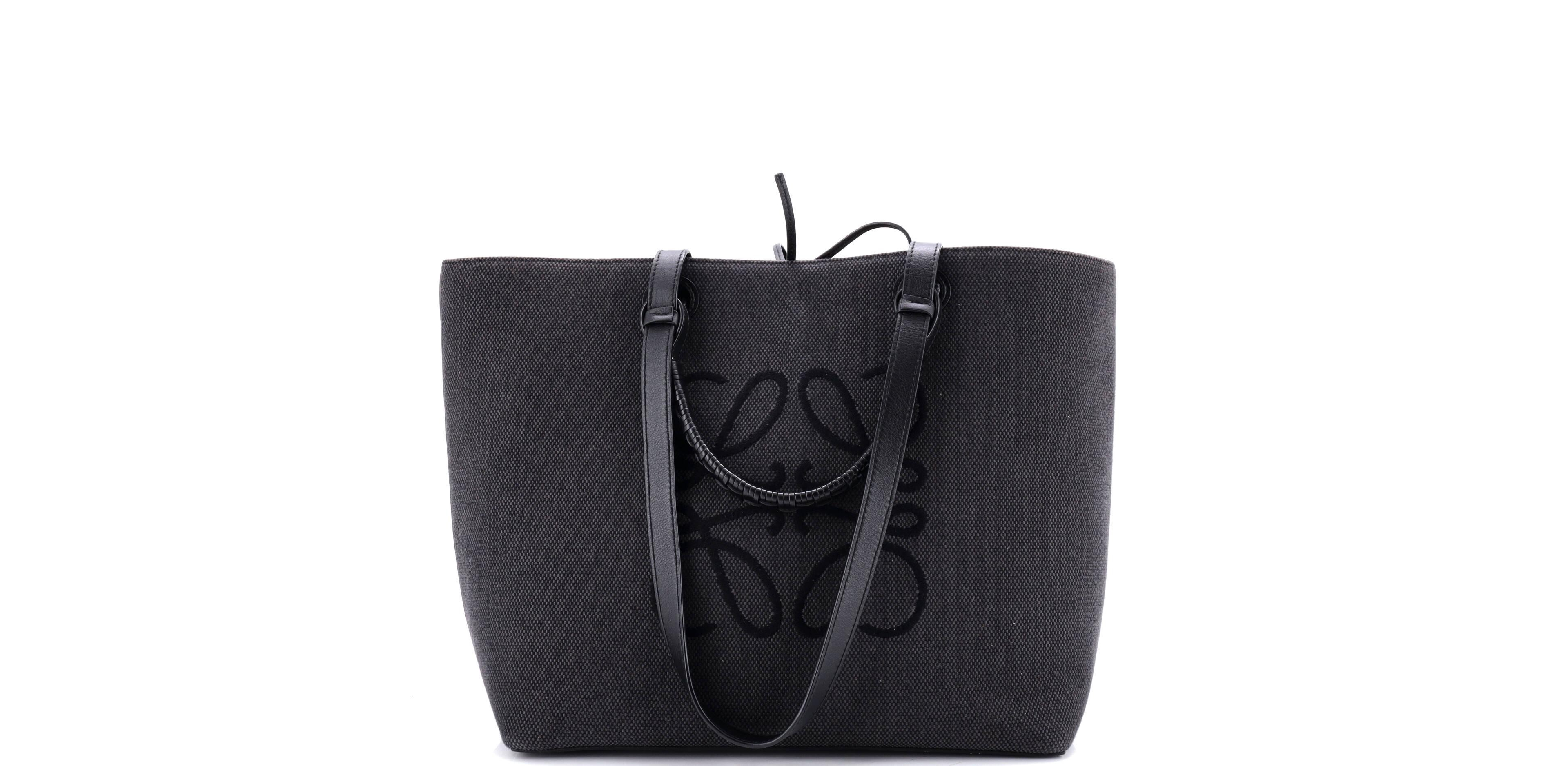 Pre-Owned Loewe Medium Anagram Square Basket Tote Canvas